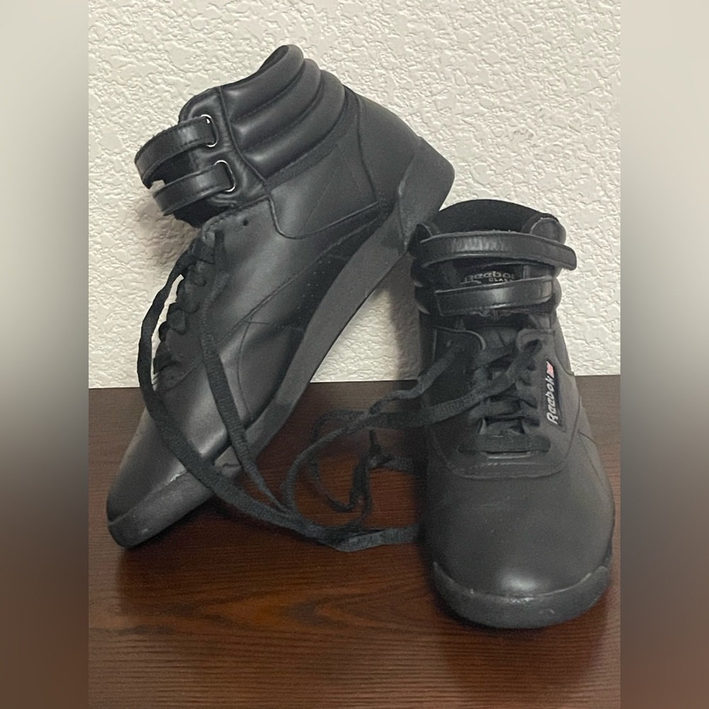 Reebok Classic Freestyle hi-tops black 10